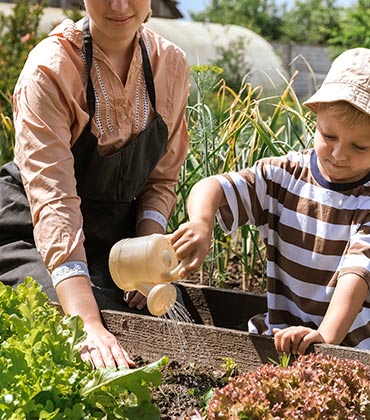 jardin potager famille